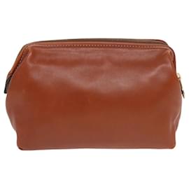 Céline-CELINE Leder Pouch Braun Auth yk14113-Braun