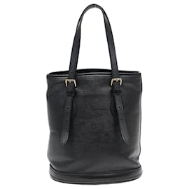 Louis Vuitton-LOUIS VUITTON Bolsa de Ombro Epi Bucket PM Preta M58992 LV Auth 85250-Preto