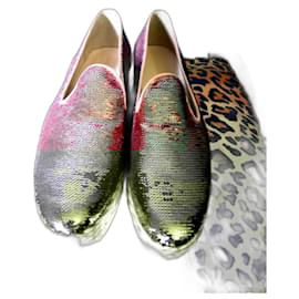 Autre Marque-PERTINI  LEATHER ESPADRILLES-Pink