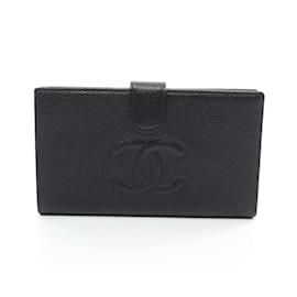 Chanel-Portefeuille long bi-fold Chanel Coco Mark-Noir