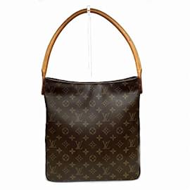 Louis Vuitton-Sac à main Louis Vuitton Monogram Looping GM-Marron