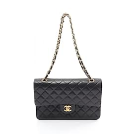 Chanel-Chanel Matelassé Double Flap Schultertasche-Schwarz