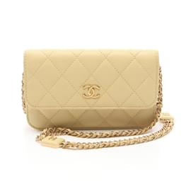 Chanel-Bolsa de Ombro Matelassé Chanel-Amarelo