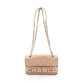 Chanel-Bolsa de Ombro Matelassé Chanel-Bege