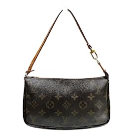 Louis Vuitton-Schultertasche Louis Vuitton Monogram Pochette Accessoires M51980-Braun