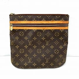 Louis Vuitton-Bolsa de Ombro Louis Vuitton Monogram Pochette Bosphore M40044-Marrom