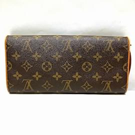 Louis Vuitton-Louis Vuitton Monogram Pochette Twin GM M51852 Schultertasche-Braun