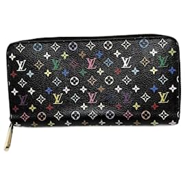 Louis Vuitton-Portefeuille Zippy Monogram Multicolore Louis Vuitton-Noir,Multicolore