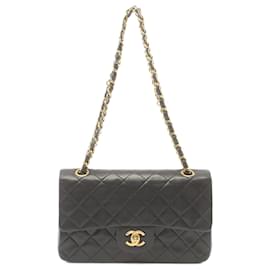 Chanel-Sac à épaule Chanel Matelassé Double Flap-Noir