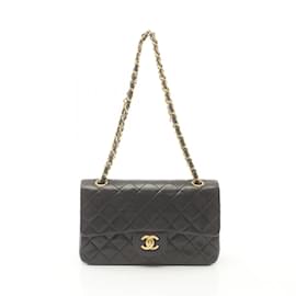 Chanel-Bolsa de Ombro Chanel Matelassé Double Flap-Preto