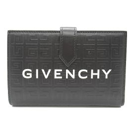 Billetera de cuero plegable Givenchy Negro
