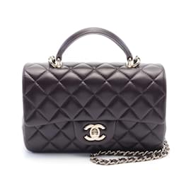 Chanel-Bolsa de Ombro Chanel Matelassé-Roxo