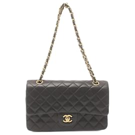 Chanel-Chanel Matelassé Double Flap Schultertasche-Schwarz