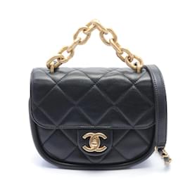 Chanel-Bolsa de Ombro Matelassé Chanel-Preto