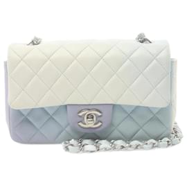 Chanel-Sac à épaule CHANEL Matelassé 20-Blanc,Bleu,Violet