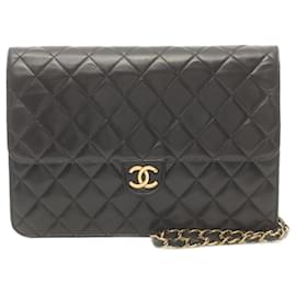 Chanel-Chanel Matelassé Schultertasche-Schwarz