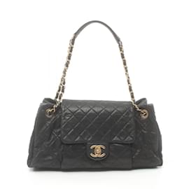 Chanel-Chanel Matelassé Schultertasche-Schwarz