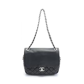 Chanel-Chanel Matelassé Schultertasche-Schwarz