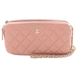 Chanel-Bolsa de Ombro Matelassé Chanel-Rosa