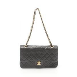 Chanel-Bolsa de Ombro Chanel Matelassé Double Flap-Preto