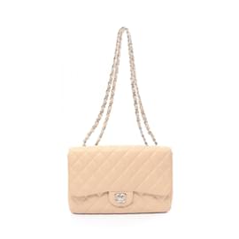 Chanel-Bolsa de Ombro Chanel Deca Matelassé 30-Bege