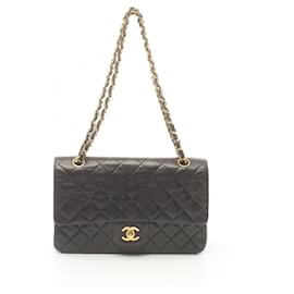 Chanel-Sac à épaule Chanel Matelassé Double Flap-Noir