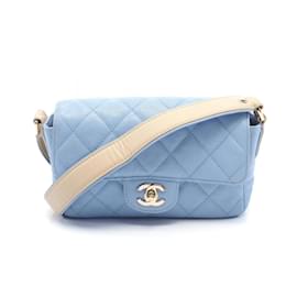 Chanel-Sac à épaule Matelassé Chanel en bleu-Bleu