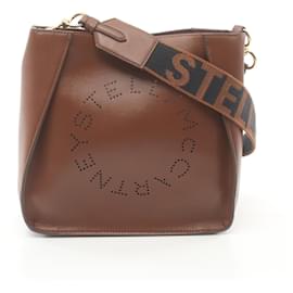 Stella Mc Cartney-Braune Leder Schultertasche Stella McCartney-Braun