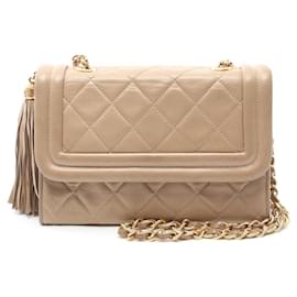 Chanel-Chanel Matelassé Schultertasche-Beige