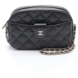 Chanel-Sac à caméra Matelassé Chanel-Noir