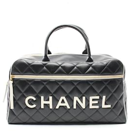 Chanel-Sac Boston Matelassé Chanel-Noir