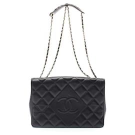 Chanel-Chanel Matelassé Schultertasche-Schwarz