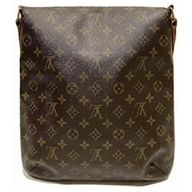 Louis Vuitton-Bolsa de Ombro Louis Vuitton Monogram Musette M51256-Marrom