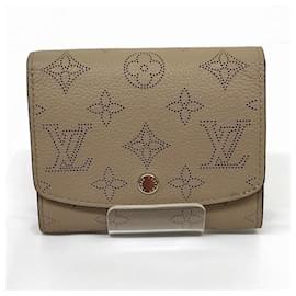 Louis Vuitton-Carteira dobrável Monogram Louis Vuitton-Bege