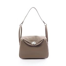 Hermès-Sac à épaule Hermes Lindy 26 Etoupe-Beige,Taupe