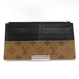 Louis Vuitton-Porte-monnaie Monogram Reverse Louis Vuitton-Marron,Noir,Beige