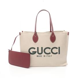 Gucci-Bolsa tote impressa Gucci-Bege,Verde,Bordeaux