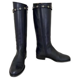 Autre Marque Navy Blue Riding Boots Navy blue