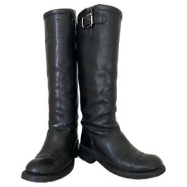 Free Lance Biker Boots Black