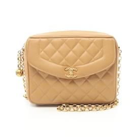 Chanel-Chanel Matelassé Schultertasche in Beige-Beige