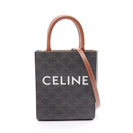 Céline-Celine Vertical Cabas Triomphe Handtasche-Braun,Schwarz