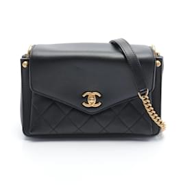 Chanel-Bolsa de Ombro Matelassé Chanel-Preto