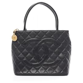 Chanel-Bolsa tote Chanel Reprint em couro caviar preto-Preto