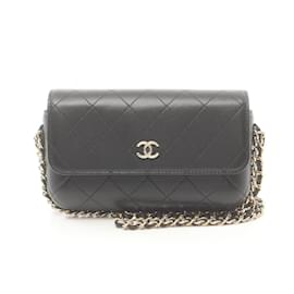 Chanel-Chanel Matelassé Schultertasche-Schwarz