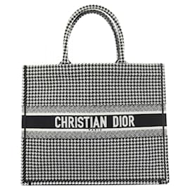 Christian Dior-Bolsa de livro Dior BO TOTE de Christian Dior-Preto,Branco