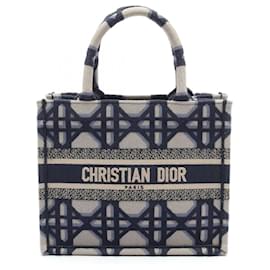 Christian Dior-Bolsa de livro Dior BO TOTE de Christian Dior-Bege,Azul marinho