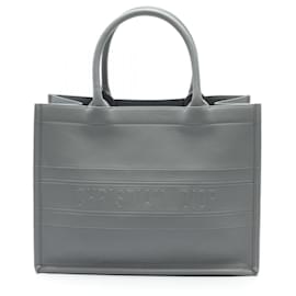 Christian Dior-Sac fourre-tout en cuir gris Christian Dior-Marron