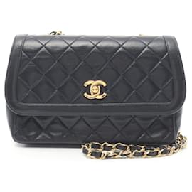 Chanel-Bolsa de Ombro Chanel Matelassé Azul Marinho-Azul marinho