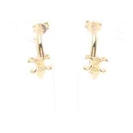 Céline-Boucles d'oreilles asymétriques en forme de créole Celine Triomphe-Doré