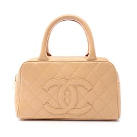 Chanel-Bolsa Chanel Matelassé em couro caviar bege-Bege